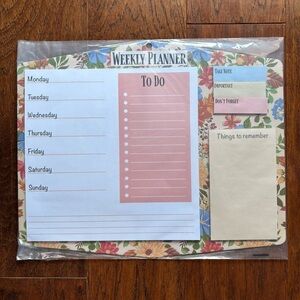Floral Weekly Planner Stationary Pad